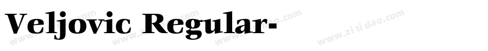 Veljovic Regular字体转换